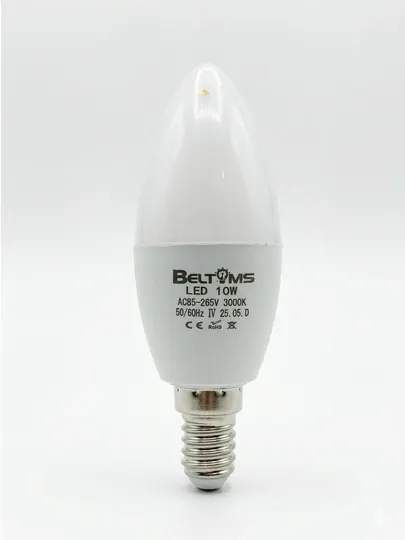 Светодиодная LED лампа Beltoms E14,10W — Энергосберегающая для люстр, 6500K Холодный белый
