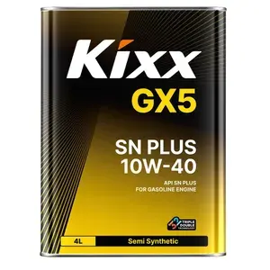 Kixx GX5 SN PLUS 10W-40 Масло моторное, Полусинтетическое, 4.1 л