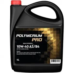 POLYMERIUM PRO 10W-40 Масло моторное, Полусинтетическое, 4 л