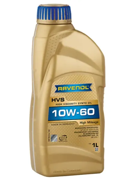 RAVENOL Моторное масло HVS 10W-60 для автомобилей с большим пробегом
