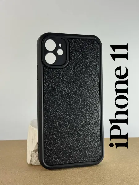 Чехол на iPhone 11, черный_ребристый