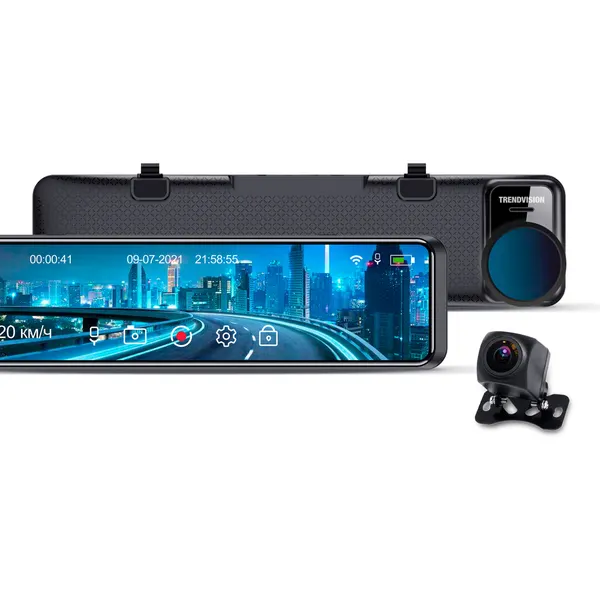 Видеорегистратор-зеркало MR-4K GPS (сенсорный 11", Wi-Fi, 2 камеры)