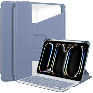 Чехол iPad Pro 11" (2024-2025) с клавиатурой фиолетовый