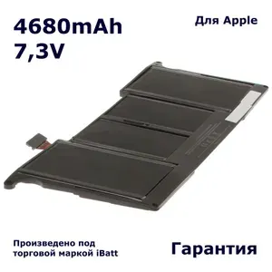Аккумуляторная батарея iBatt 4900mAh для ноутбука Apple MacBook Air 11" A1370 (A1406)