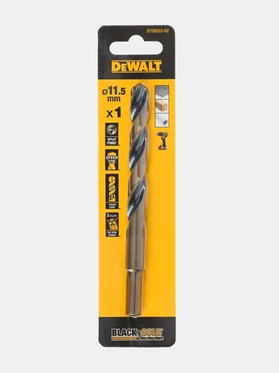 Сверло по металлу DeWalt Black&Gold HSS, 11.5 мм, DT20533-QZ