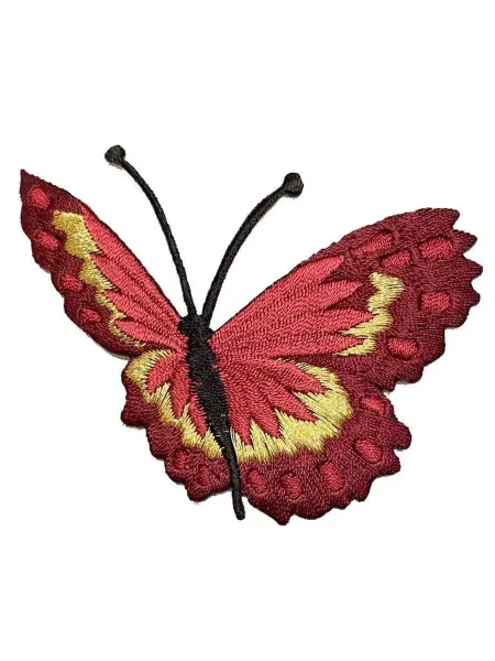 NASHIVAKA Нашивка Бабочка бордовая, 60х75мм