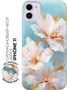 Силиконовый чехол на Apple iPhone 11 с принтом "Масляная симфония света"