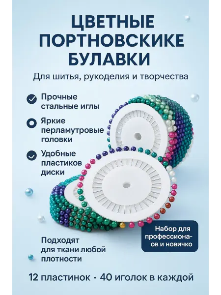 ARINET Портновские булавки для рукоделия цветные