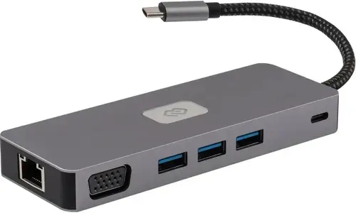 Док-станция для ноутбука Digma DS-811, 11 портов, алюминий, черный (DS-811)