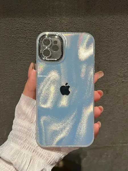 О'кейси Чехол на iPhone 11 перламутровый с яблоком