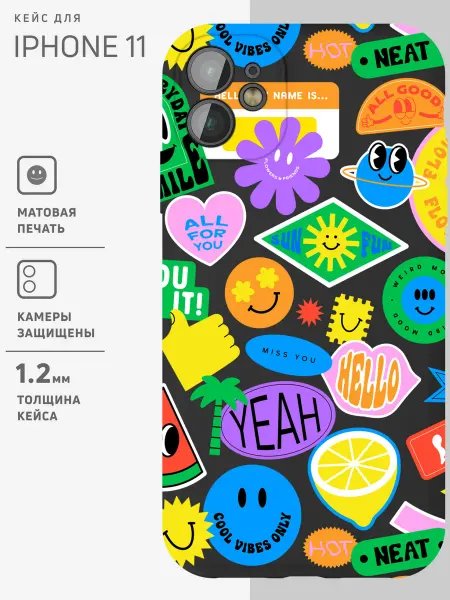 ONZO Чехол на iPhone 11 матовый с принтом