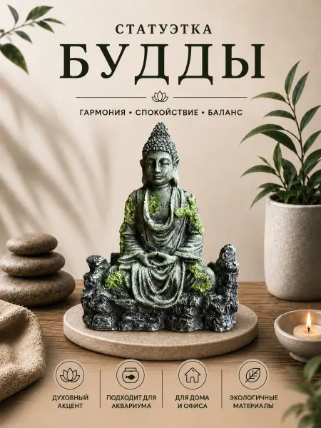 Статуэтка Будды для интерьера, аквариума и террариума
