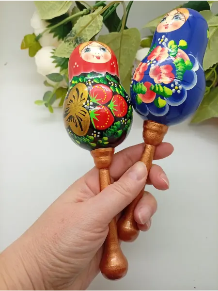 2 шт Маракас в русском стиле деревянный