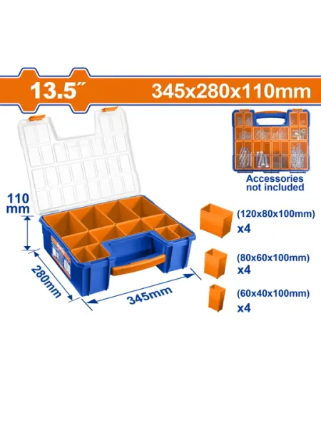 Пластиковый органайзер WADFOW 13,5 дюймов / 345 х 280 х 110 мм (WTB1322)