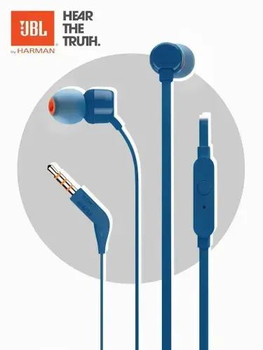 Проводные наушники JBL Tune 110,mini jack 3.5 mm, черный
