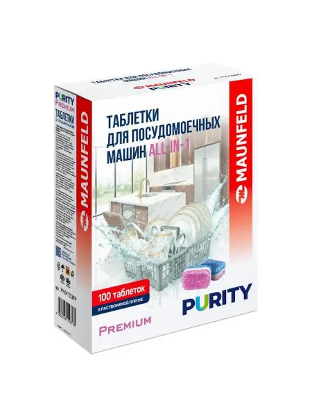 Maunfeld Средство для посудом.машин Purity Premium All in 1 100шт