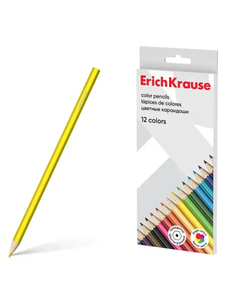 ERICH KRAUSE Цветные карандаши деревянные ErichKrause 12 цветов