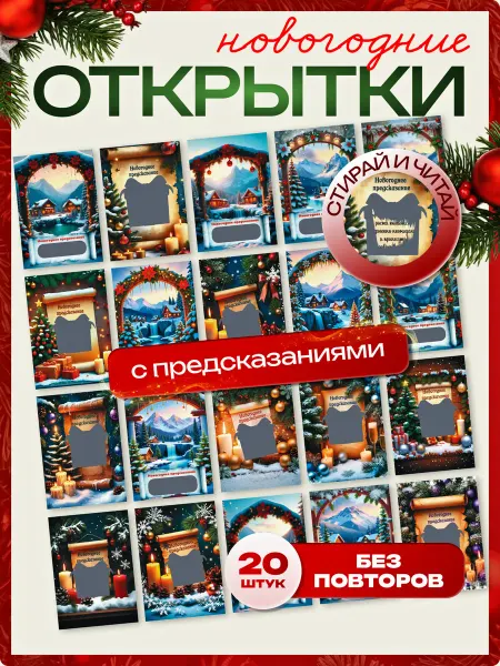 КухнЯЖеланий Новогодние открытки с предсказаниями новый год 2026 декор
