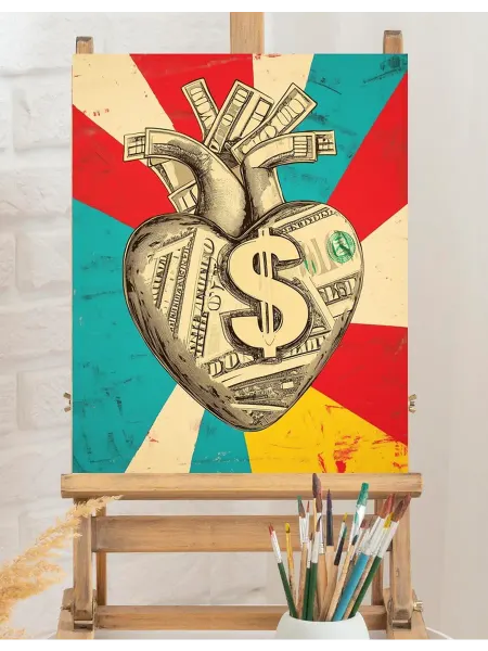Art on Canvas Анатомия богатства Картина по номерам на холсте 40х50 см