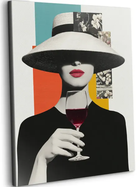 Art on Canvas Дама с вином Картина по номерам на холсте 40х50 см
