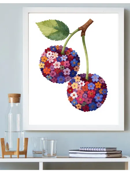 Art on Canvas Вишня Картина по номерам на холсте 40х50 см