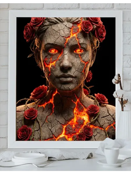 Art on Canvas Пожар внутри Картина по номерам на холсте 40х50 см
