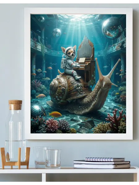 Art on Canvas Галактика под водой Картина по номерам на холсте 40х50 см