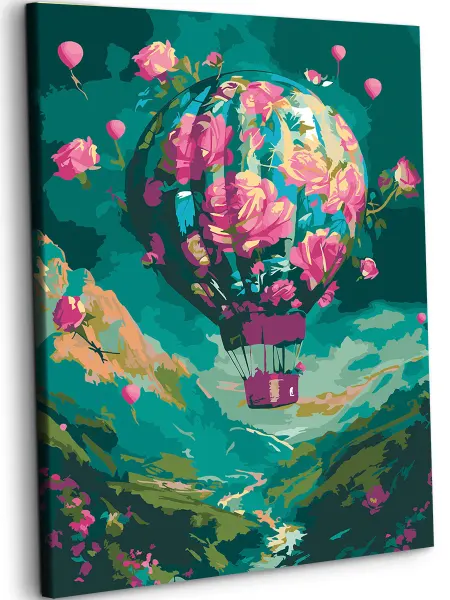 Art on Canvas Воздушный шар Картина по номерам на холсте 40х50 см