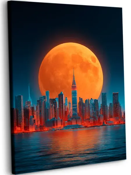 Art on Canvas Луна над городом Картина по номерам 40х50 см