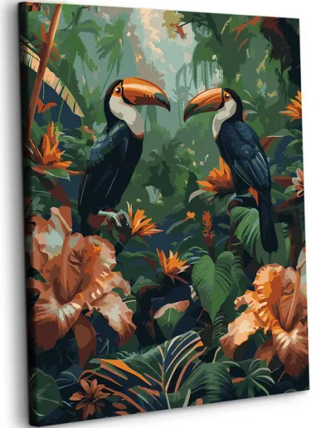 Art on Canvas Слон в джунглях Картина по номерам на холсте 40х50 см