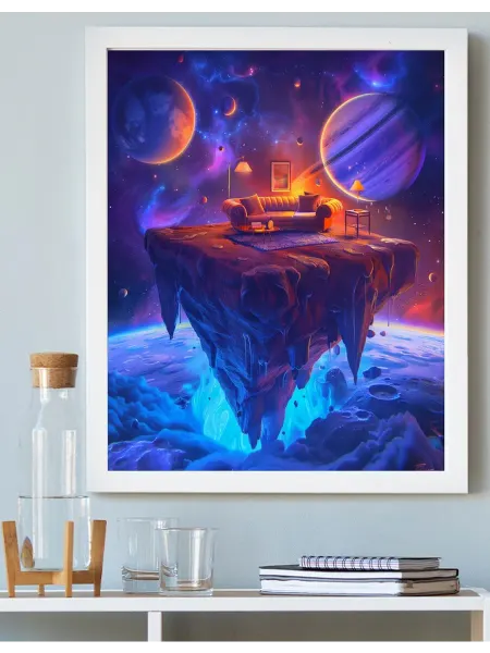 Art on Canvas Космический диван Картина по номерам на холсте 40х50 см