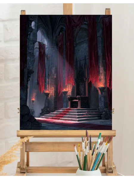 Art on Canvas Тронный зал Картина по номерам на холсте 40х50 см