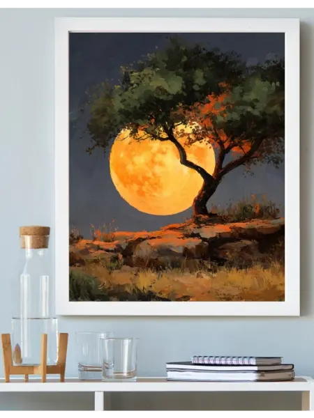 Art on Canvas Луна Картина по номерам на холсте 40х50 см