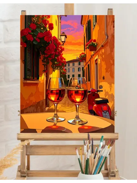Art on Canvas Свидание в переулке Картина по номерам на холсте 40х50 см