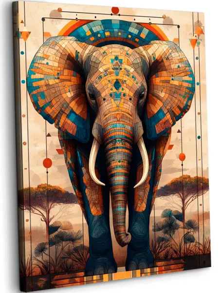 Art on Canvas Цветочный слон Картина по номерам на холсте 40х50 см