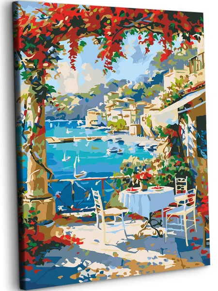 Art on Canvas Солнечная терраса Картина по номерам на холсте 40х50 см