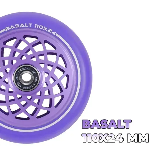 Колесо для трюкового самоката Basalt, 110х24мм, purple, вес - 217 гр.
