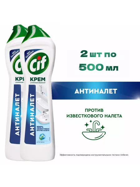 CIF Актив фреш Антиналет крем для ванной