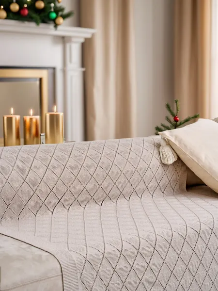 Da Lux butik Плед вязаный 110x160 на диван
