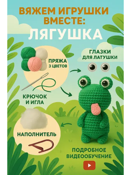 My lovely toys Набор для вязания игрушки крючком - Лягушка