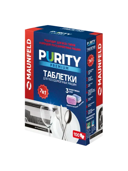 Maunfeld Таблетки для посудомоечных машин Purity Premium 100 шт