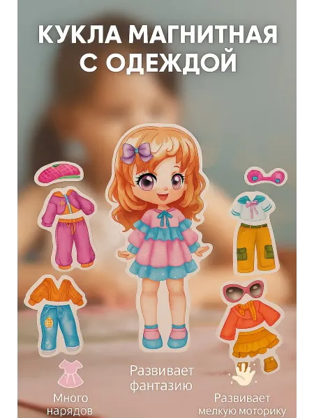 Tariri Toys магнитная игра одевашка Карина одень куклу