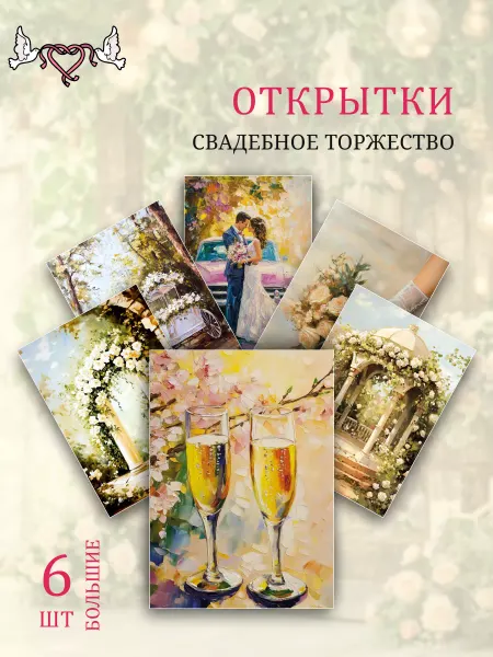 Обнимай словами А6 Открытки свадьба влюбленных