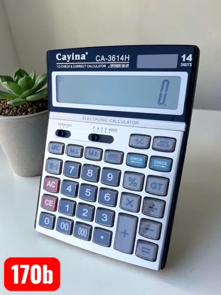 Калькулятор 3614 настольный офисный Cayina {14 разрядов, расчёт налога, 112 check}