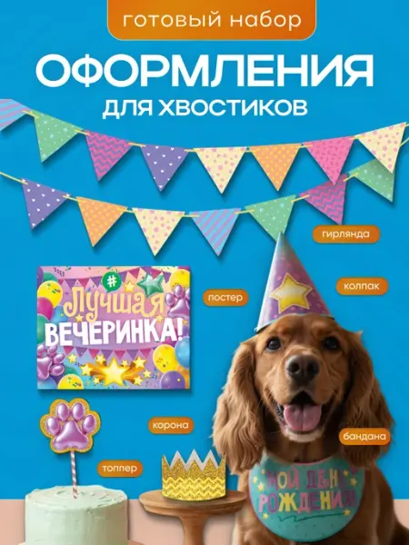 ДавайДарить! Гирлянда на День Рождения домашнему питомцу