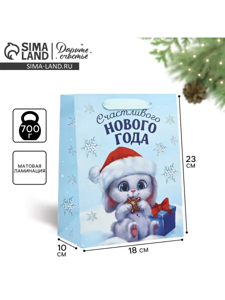 Сима-Ленд & Дарите Счастье Пакет подарочный новогодний «Счастливого Нового года»