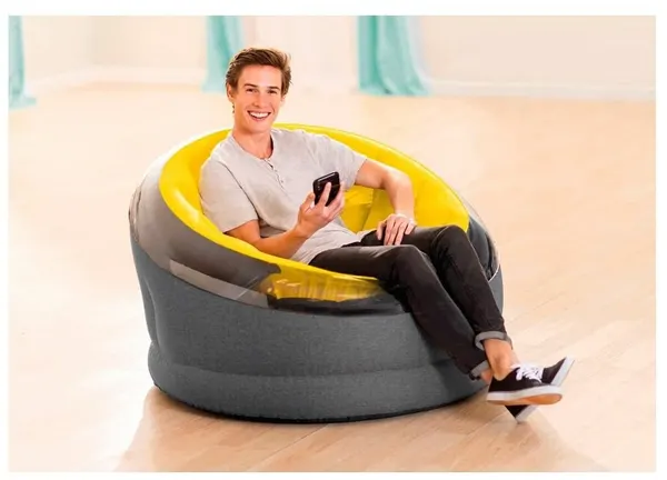 Intex Надувное кресло Empire Chair голубое, 112х109х69 см