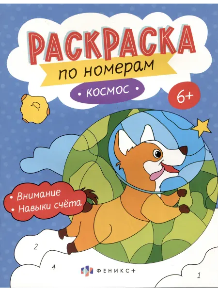 Книжный дом РФ Космос. Раскраска по номерам
