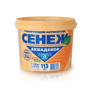 Сенеж Аквадекор тонирующий антисептик 2,5кг. СЛИВА 113