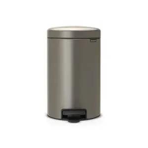 Бак мусорный Brabantia "NewIcon" с педалью платиновый 12л 113628